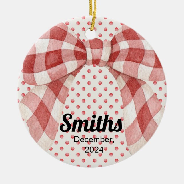 Ornament w/ Red Plaid Bow (Framsidan)