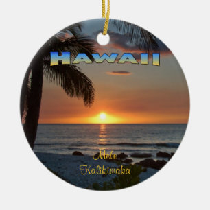 Ornament: Waikoloa Sunset #1 (Circle) Julgransprydnad Keramik