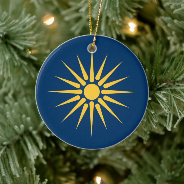 Ornament with flag of Macedonia, Greece (Träd)