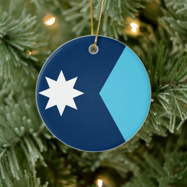 Ornament with flag of Minnesota, USA (Träd)