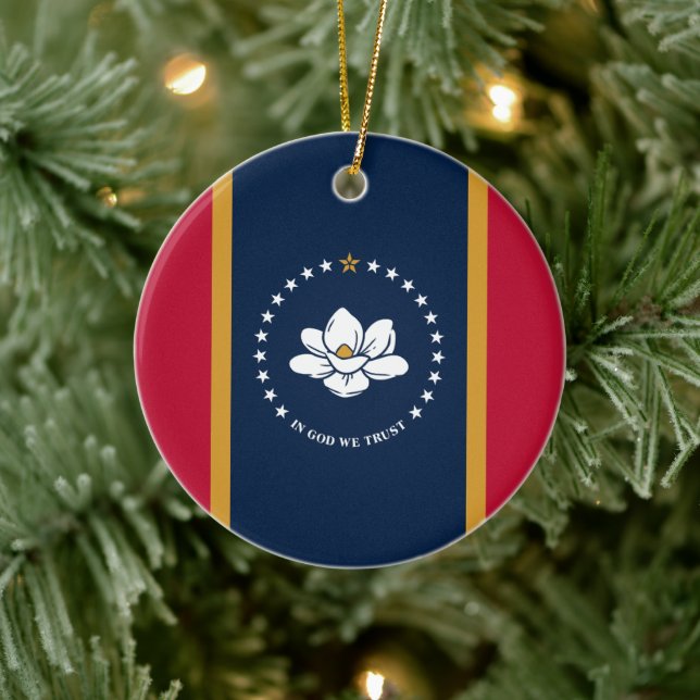 Ornament with flag of Mississippi State, USA (Träd)