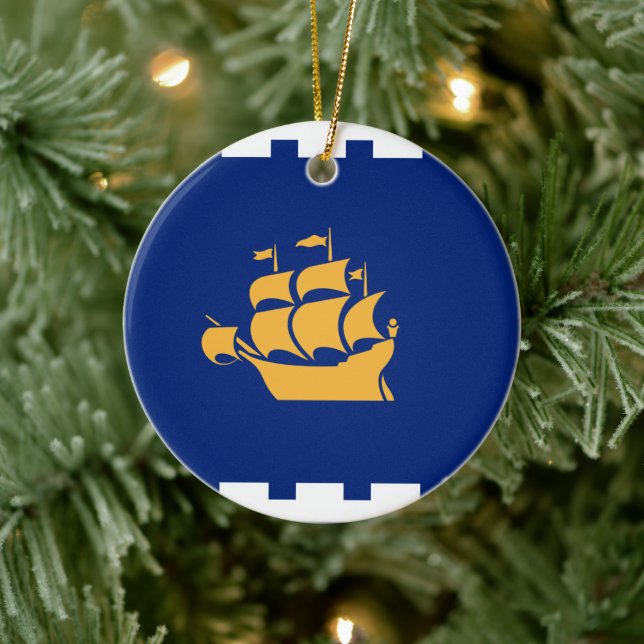 Ornament with flag of Quebec City, Canada (Träd)