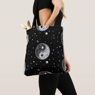 Ornament yin yang-symbol paisley-design tygkasse