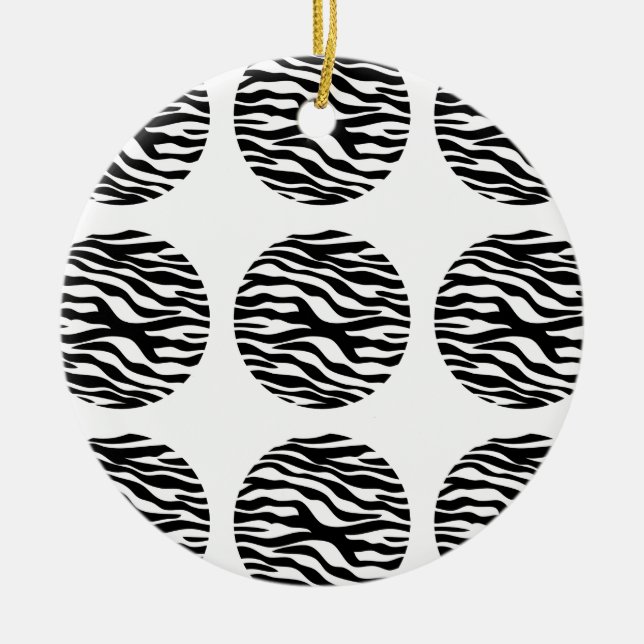 Ornament zebra tryck Polka dots (Framsidan)