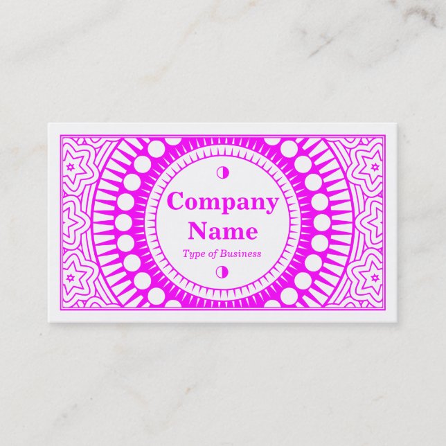 Ornamental 01 - Magenta om vitt Visitkort (Framsida)