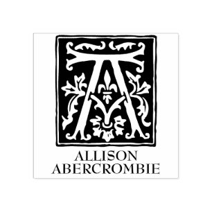 Ornamental Alphabet Brev A Monogrammed Stämpel