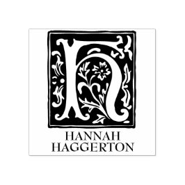 Ornamental Alphabet Brev H Monogrammed Stämpel