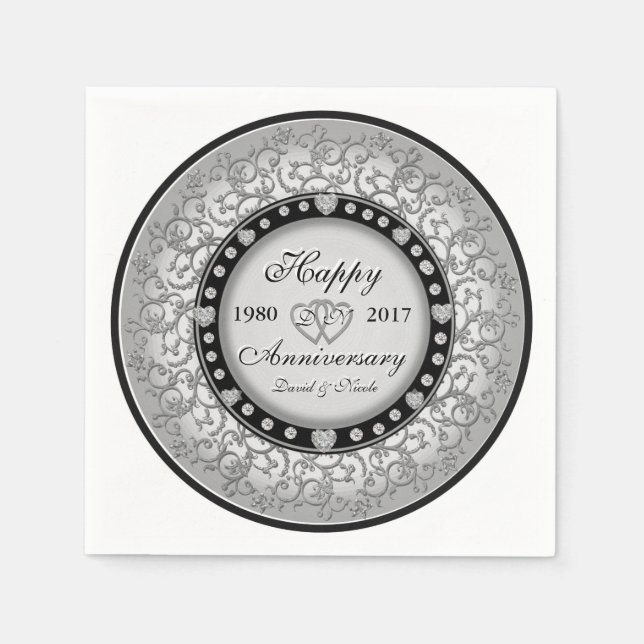 Ornamental Anpassningsbar Pappersservett (Framsidan)