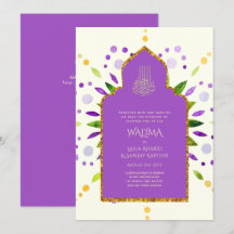 Ornamental Bilingual WALIMA Nikah Muslim Bröllop