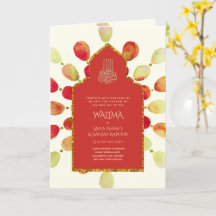 Ornamental Bilingual WALIMA Nikah Muslim Bröllop