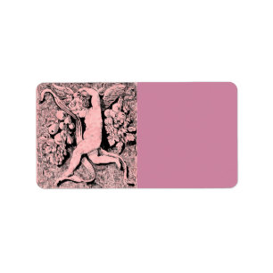 Ornamental Cherub Address Label Adressetikett