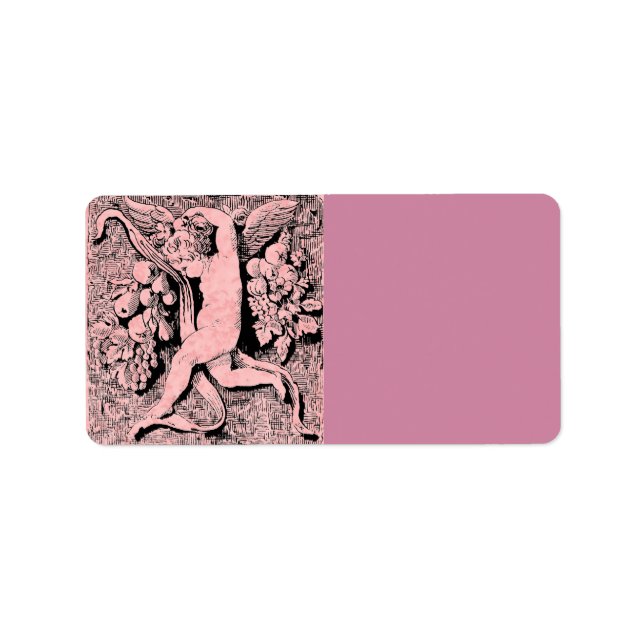 Ornamental Cherub Address Label Adressetikett (Framsidan)