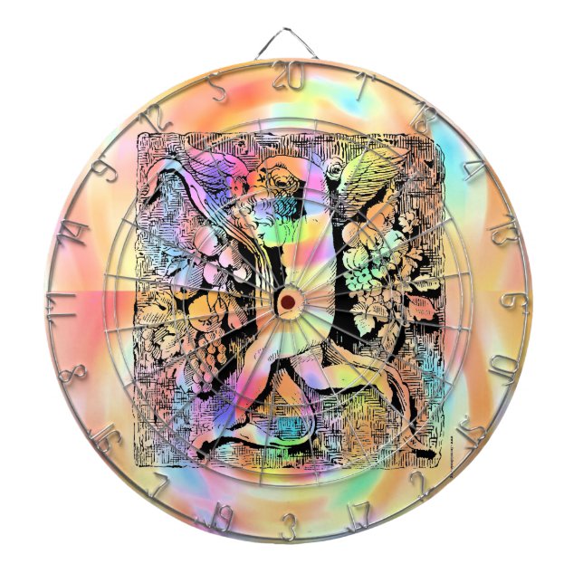 Ornamental Cherub Darttavla (Framsidan)