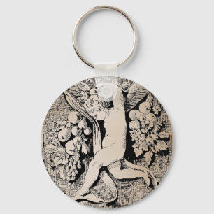 Ornamental Cherub Nyckelring