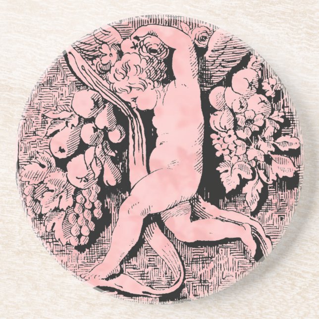 Ornamental Cherub Underlägg Sandsten (Framsidan)