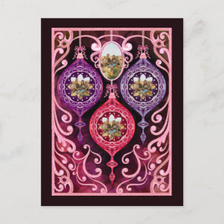 Ornamental Christmas - Photo Christmas card Inbjudan Vykort
