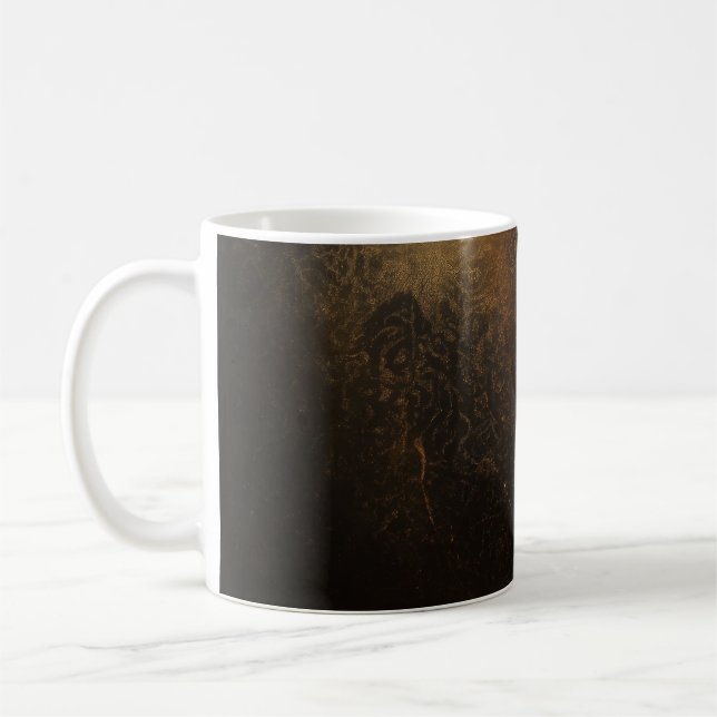 🖤 Ornamental Dark Gold Pattern - Luxurious & Intr Kaffemugg (Vänster)
