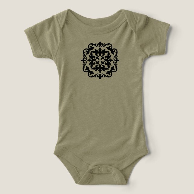 Ornamental Floral Design T Shirt (Design Framsida)