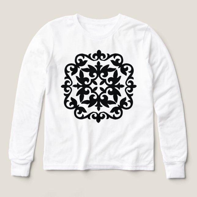 Ornamental Floral Design T Shirt (Design framsida)