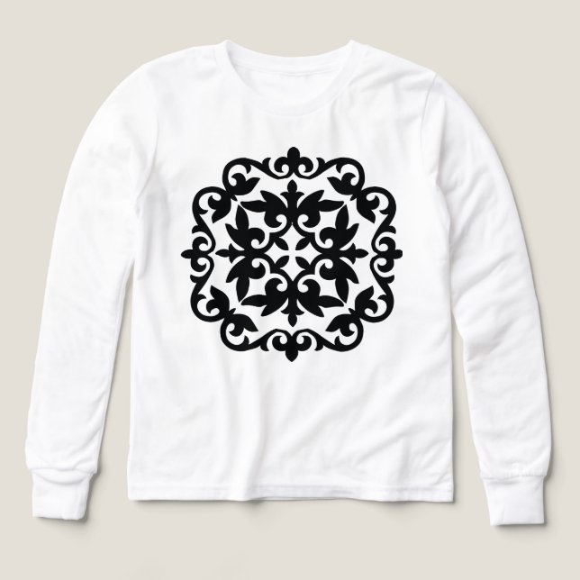 Ornamental Floral Design T Shirt (Design framsida)