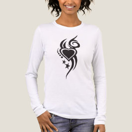 Ornamental Floral Heart Tattoo T Shirt