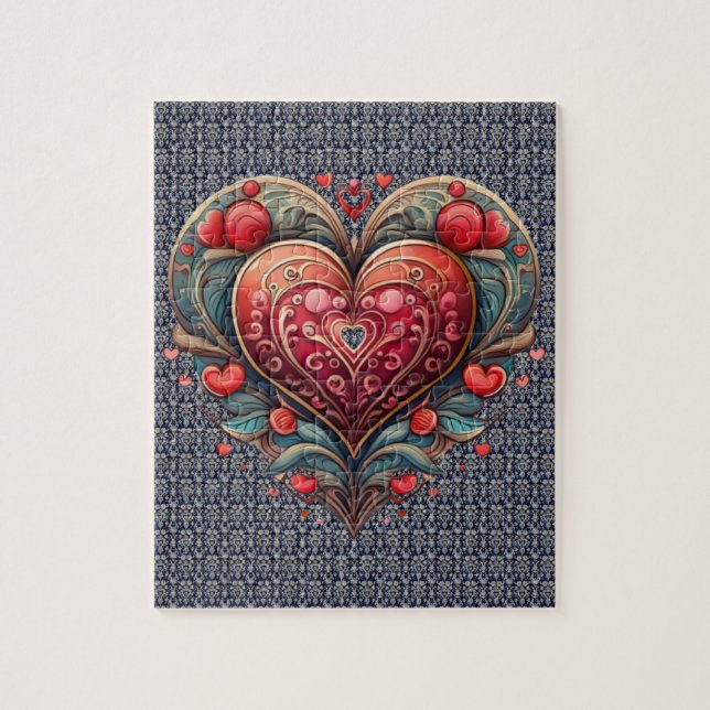 Ornamental Heart Puzzle Pussel (Vertikal)