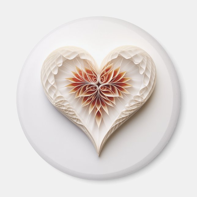 Ornamental hjärta magnet (Framsidan)