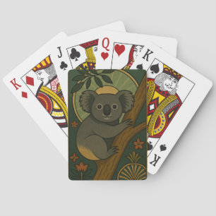 Ornamental Koala i Botanical Mandala Casinokort