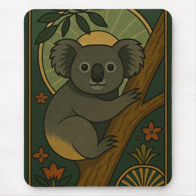 Ornamental Koala i Botanical Mandala Musmatta (Framsidan)
