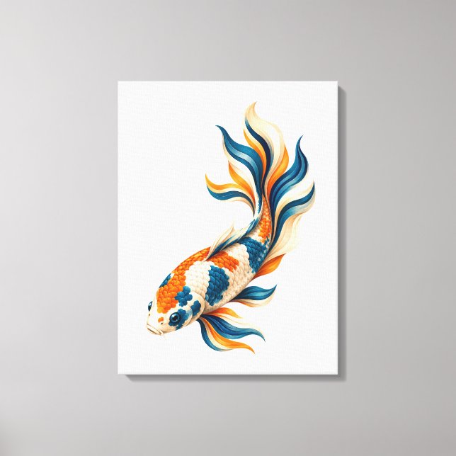 Ornamental Koi Carp Fish Canvastryck (Framsida)