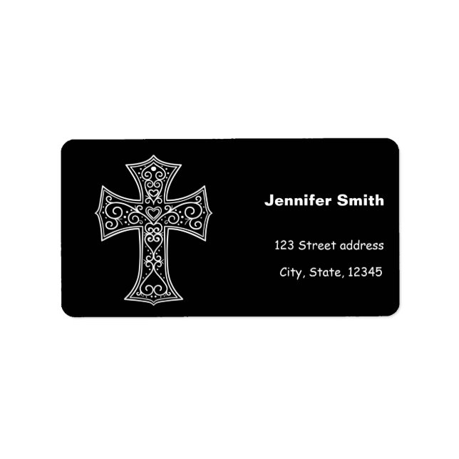 Ornamental kor adressetikett (Framsidan)