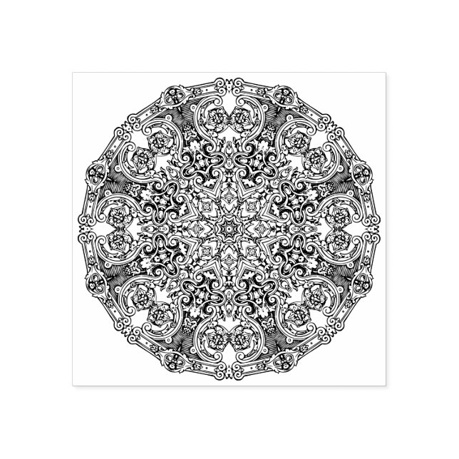 Ornamental Mandala Stämpel (Tryck)