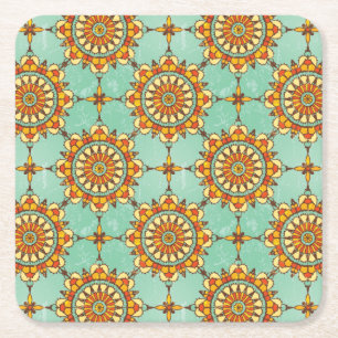 Ornamental mönster underlägg papper kvadrat