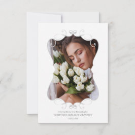 Ornamental Remember Loved One Passed Away Funeral Inbjudningar