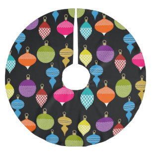 Ornamental Retro-juldekorativ Boll Julgransmatta Borstad Polyester