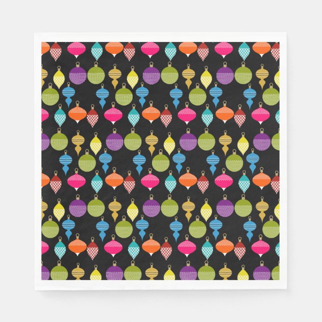 Ornamental Retro-juldekorativ Boll Pappersservett (Framsidan)