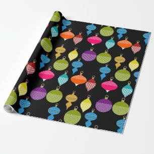 Ornamental Retro-juldekorativ Boll Presentpapper