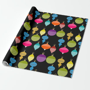 Ornamental Retro-juldekorativ Boll Presentpapper