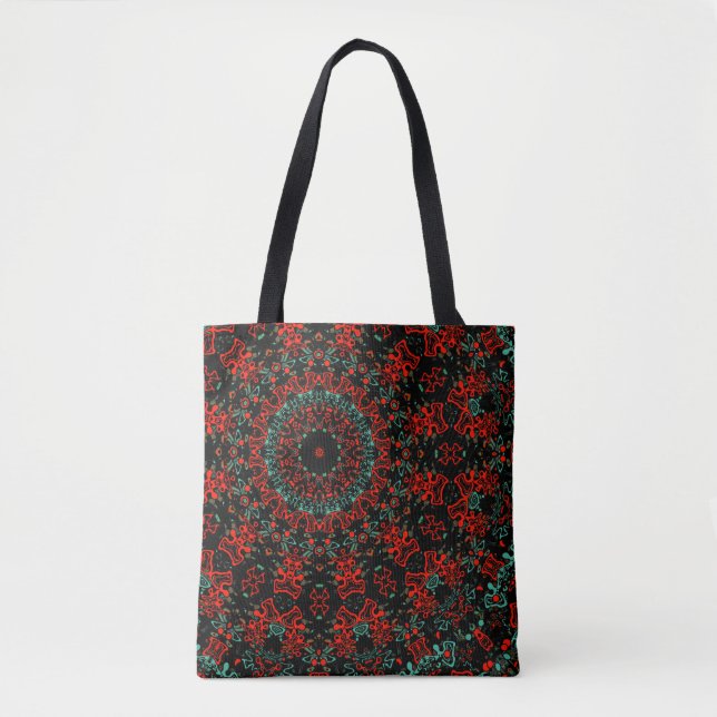 Ornamental stil geometrisk moroccan kaliedoskoskos tygkasse (Framsida)