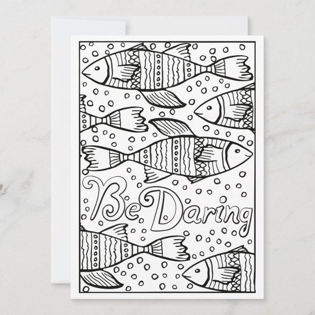 OrnaMENTAL torkar fisk Färg din egen (Framsida)