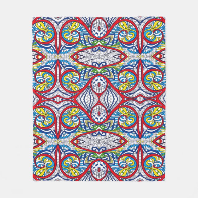 Ornamental Tribal Seamless pattern. Illustration.  Fleecefilt (Framsidan)