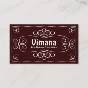 Ornamental - Vit på Mörk Brown 330000 Visitkort
