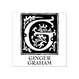 Ornamentala alfabetet bokstaven G monogram Stämpel