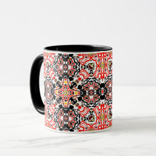 Ornamentala stil geometriska marockanska kaliedosk mugg
