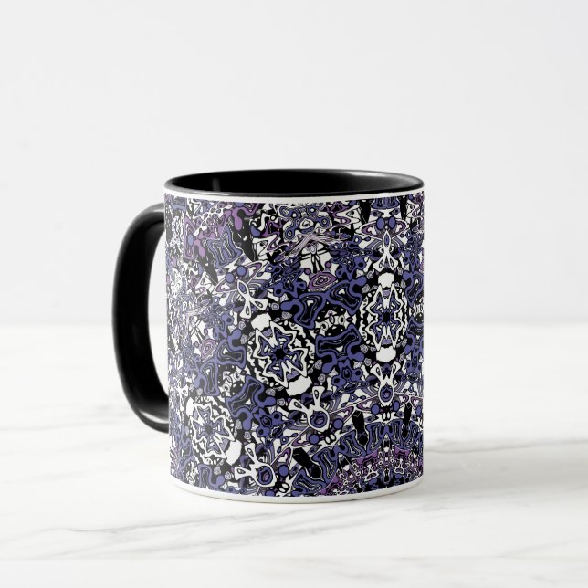 Ornamentala stil geometriska marockanska kaliedosk mugg (Framsida vänster)