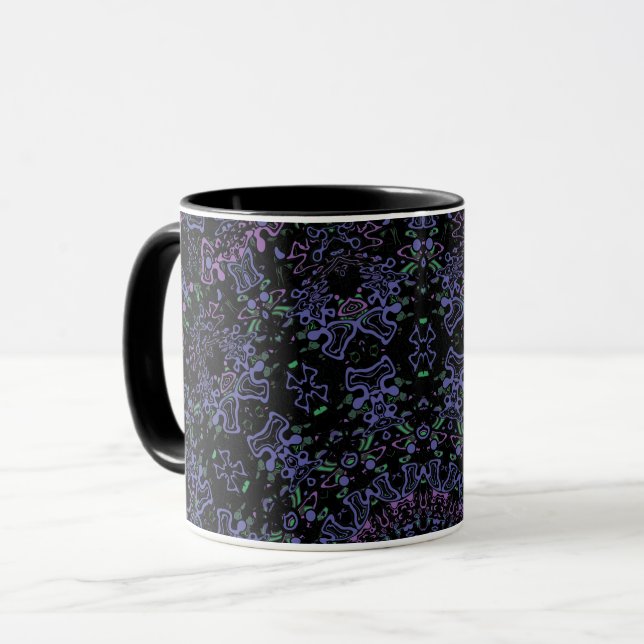 Ornamentala stil geometriska marockanska kaliedosk mugg (Framsida vänster)