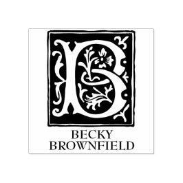 Ornamentalfabet Brev B Monogrammat Stämpel