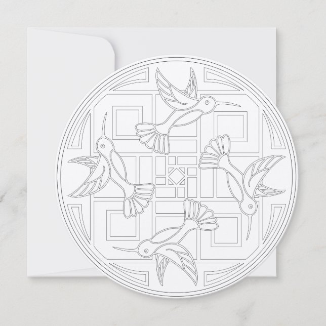 OrnaMENTALs #0021 Hummingbird Färg din egen (Framsida)