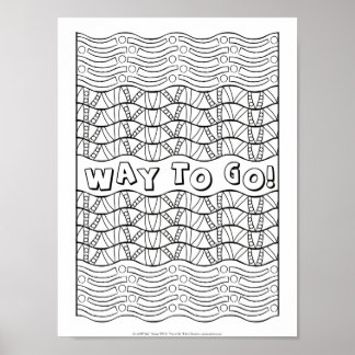 OrnaMENTALs #0161 Sätter att gå Färg din egen Poster