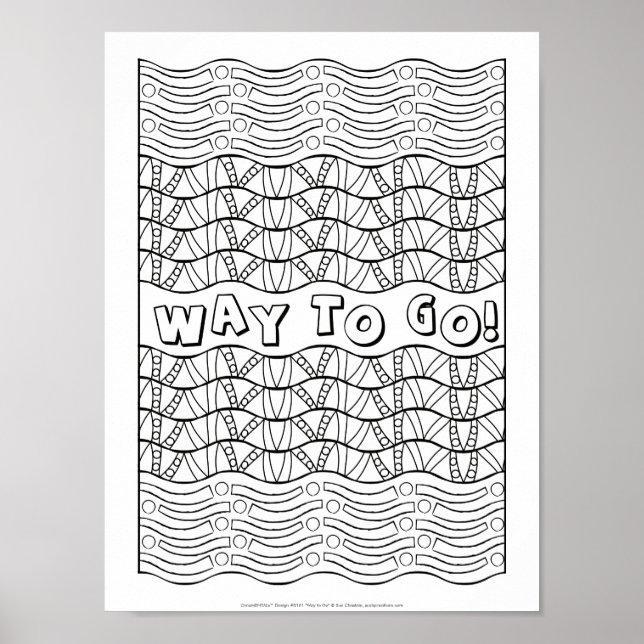 OrnaMENTALs #0161 Sätter att gå Färg din egen Poster (Framsidan)